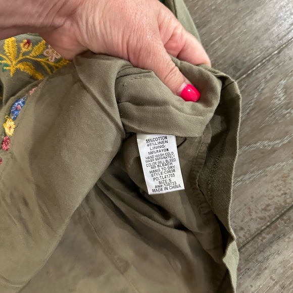 Umgee Yellow Red Embellished Mini Pencil Skirt - Picture 11 of 11